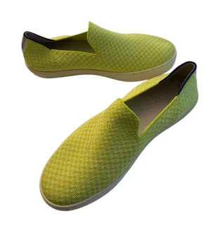 Rothy's the slip on honeycomb electric yellow shoes women's size 7 like new thumbnail 1