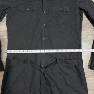 Levis Shirt Dress M Black Eyelet Embroidered Western Tunic‎ Tie Belt Cottagecore thumbnail 7