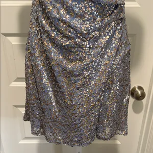 1.STATE‎ Silver Sequin Wrap Mini Dress Size Small NWT thumbnail 6