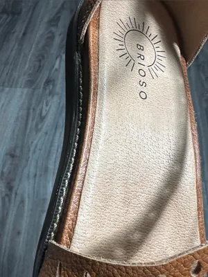 BRIOSO Tan Leather Ankle-Strap Comfort Sandals thumbnail 11