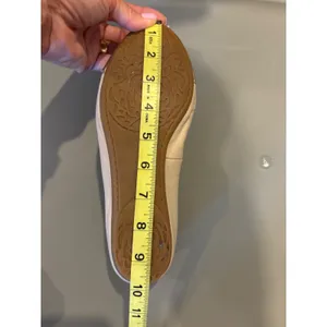 Taryn Rose Beige Gold Leather Rose Cap Toe Ballet‎ Flats Women Shoes 6 thumbnail 12