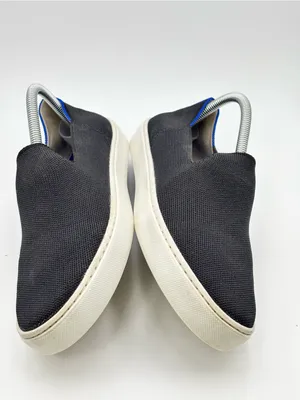 Rothy's The Original Slip On Sneakers Gray Knit Slip-On Loafers with White Sole thumbnail 4