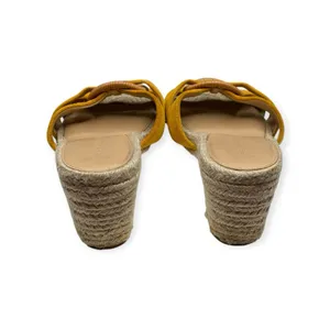 Veronica Beard 𒀭 Ivy Woven Wedges Espadrilles Sandals 𒀭 Saffron Suede 𒀭 6.5M thumbnail 6