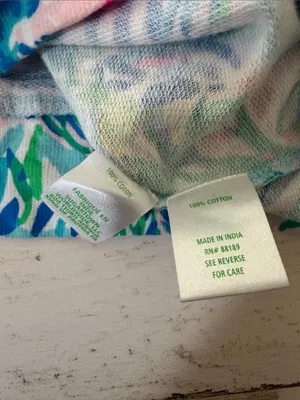 Lilly Pulitzer Jansen Lightweight Sweatshirt Blue Ibiza Cabana Cocktail thumbnail 11