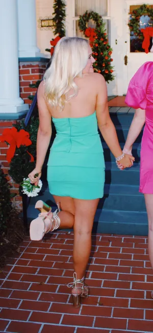 Green mini dress Size 4 thumbnail 3