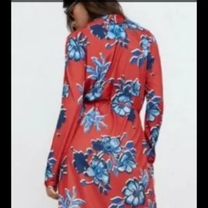Zara Floral button‎ down midi dress size S thumbnail 5