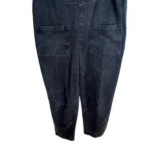 Lucy & Yak Women's Original Dungaree Black Organic Denim Overalls S/R thumbnail 7