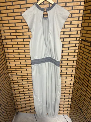 Taupe barrel leg jumpsuit size large Gray thumbnail 2