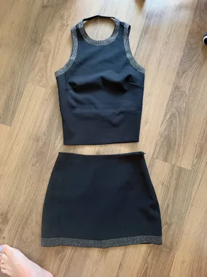 Black Skirt Set with Sequins thumbnail 3