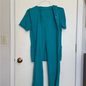 Urbane Teal medical scrubs for women for Women thumbnail 5