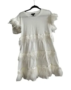 J.Crew Tiered dress With Feathers Size S thumbnail 1