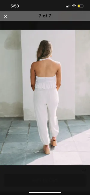 These Three Boutique Cabo Ruffled Crop Top thumbnail 4
