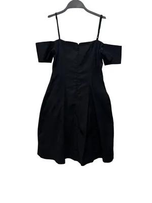 Maeve Anthropologie Bow Off-The-Shoulder Mini Dress Black XS thumbnail 6
