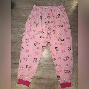 90’s Pink Betty Boop loungewear pants XL thumbnail 1