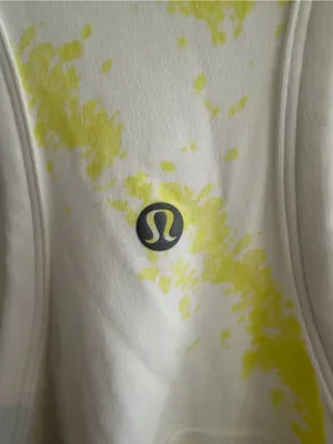Lululemon Cool Racerback To Dye For Tank Yellow White thumbnail 2