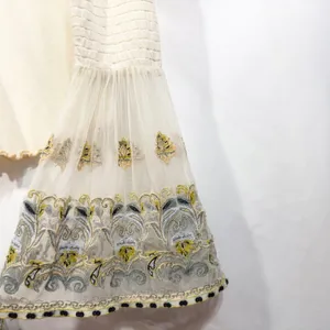 Free People Small Top Ivory Embroidered Bell Sleeve‎ Flared Boho Dramatic 696 thumbnail 9
