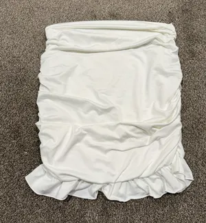 Princess Polly White High Waisted Skirt thumbnail 1