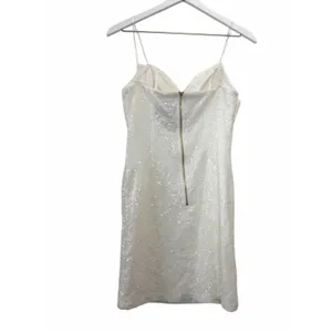 Mainstrip White Sequin Strapless Bow Front Mini Dress Size Medium thumbnail 4