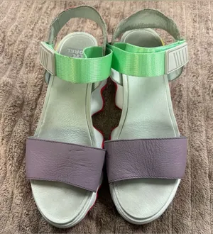 Sorel Kinetic Women’s Colorblock Sandal in Lime Green and Lavender SZ:8.5 thumbnail 1