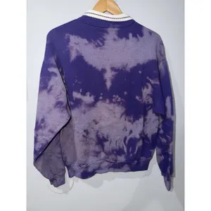 Vintage 80s 90s Morning Sun Collared Crewneck Flower Tie Dye Granny Sweatshirt L thumbnail 5