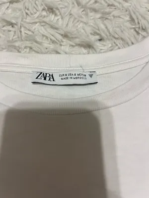 ZARA Top Sleeve Short White thumbnail 2