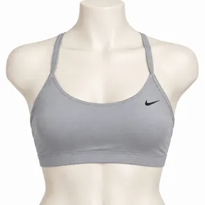 Nike Large Indy Sports Bra Light Grey Dri-FIT Strappy AQ8686-100 Activewear thumbnail 1