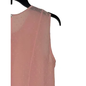 J.Crew Women's Tank Top Semi Sheer Polka Dot Peplum Lightweight Pink Size‎ 6 thumbnail 7
