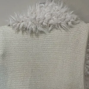 Miami Cream Faux Fur Waterfall Vest L 70s Boho Festival Penny Lane thumbnail 3