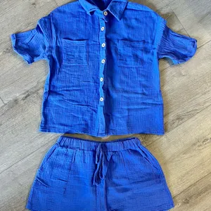 Shein Royal Blue Shorts and Top thumbnail 1