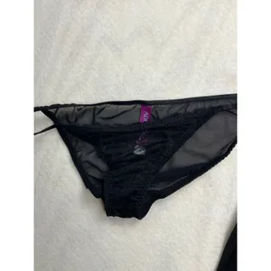 Adore Me Black Lace Babydoll Chemise Matching Panty‎ Set Size M thumbnail 6