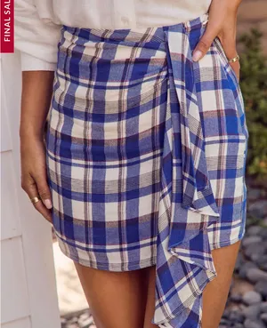 NWOT Vici Plaid Mini Skirt thumbnail 1