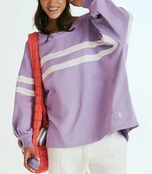NEW FREE PEOPLE | FP Movement‎ Post Up Lilac Layer Oversized Shirt S/P thumbnail 1