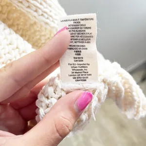 Free People Crochet Knit Open Cardigan Sweater Duster Cream Tan Small thumbnail 4