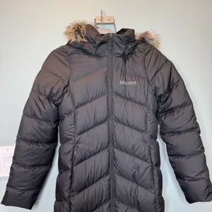 Marmot Montreaux Down Puffer Coat - Women's, XS, Black With Hood 700 Fill NWT thumbnail 3