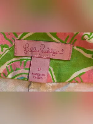 Lilly Pulitzer Pink Green Paisley Print Cotton A-Line Skirt Size 6 thumbnail 4