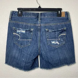 American Eagle Outfitters 100% Cotton Dark Blue Denim Jeans Size 4 thumbnail 6