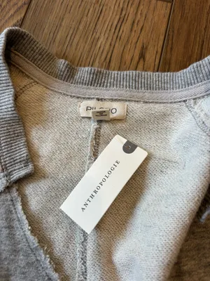 Anthropologie Pilcro Crewneck Grey Sweater thumbnail 4