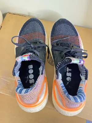 Adidas UltraBoost 19 Black Multi Color Rainbow Womens 7.5 Mens 6.5 thumbnail 5