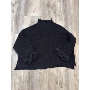 Free‎ People "Cuddle Up" pullover Black Mock Neck Oversized Sweater Soze Small thumbnail 5
