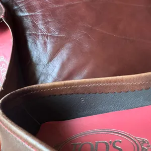 Tod's Brown Loafers with Pink Laces thumbnail 4