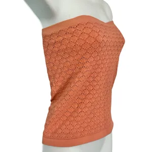 Free People Intimately Seamless Honey Coral Orange Textured Tube Top size M / L thumbnail 6