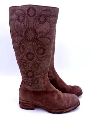 UGG Women's Brown Leather Ryder Tall Boots Size 6.5 thumbnail 1