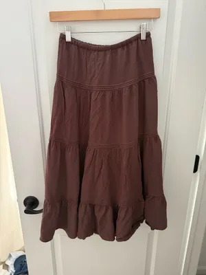 Pacsun brown maxi skirt thumbnail 1