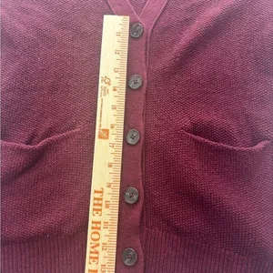 Madewell Women Burgundy Red‎ V-Neck Button Front Cardigan Sweater Size S thumbnail 10