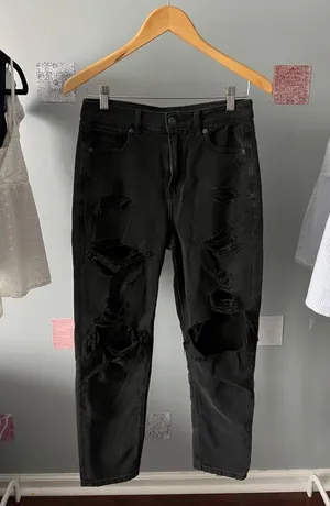 Black ripped American eagle jeans  thumbnail 1
