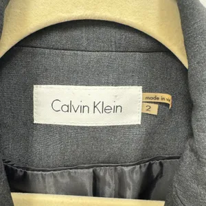 Calvin Klein Wool Blend Grey Single Bar Clasp Blazer Jacket‎ Size 2 Career thumbnail 5