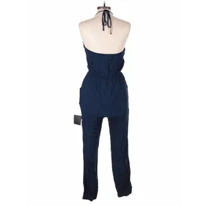 Lulus Learning to Fly Navy Halter Jumpsuit Large Coastal Casual thumbnail 5