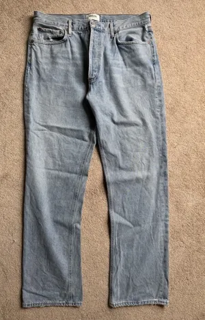 AGOLDE Size 31 Lightwash Button Fly Straight Leg Jeans thumbnail 1