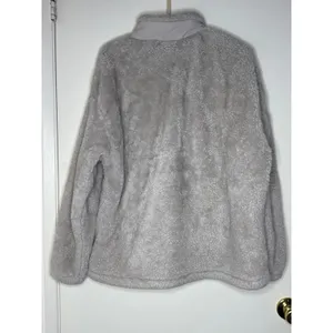 New Balance High Pile Sherpa Fleece Quarter Zip Pullover Gray Women's Size XL thumbnail 4