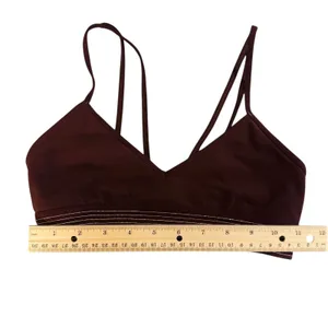 Lululemon Principal Dancer‎ Golden Bralette Midnight Maroon Bra Brown Strappy 4 thumbnail 3